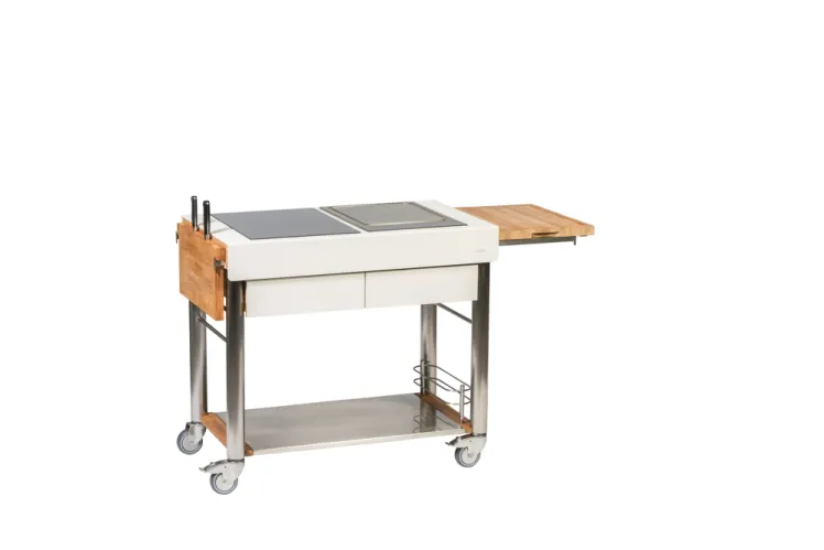 Outdoork�che INDU+ �ServeBoy Duo� K�chentrolley Set MultiZone & Teppanyaki 380